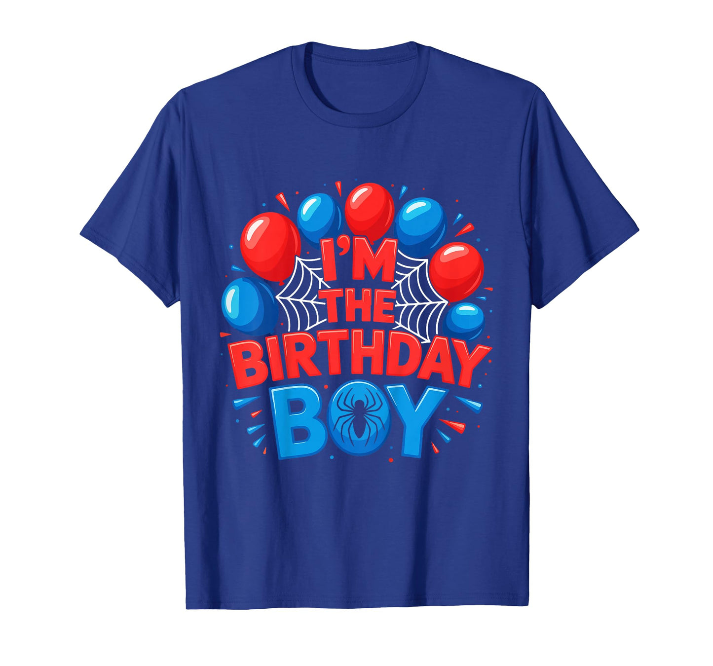 Kids Spider Web Party I'm The Birthday Boy T-Shirt