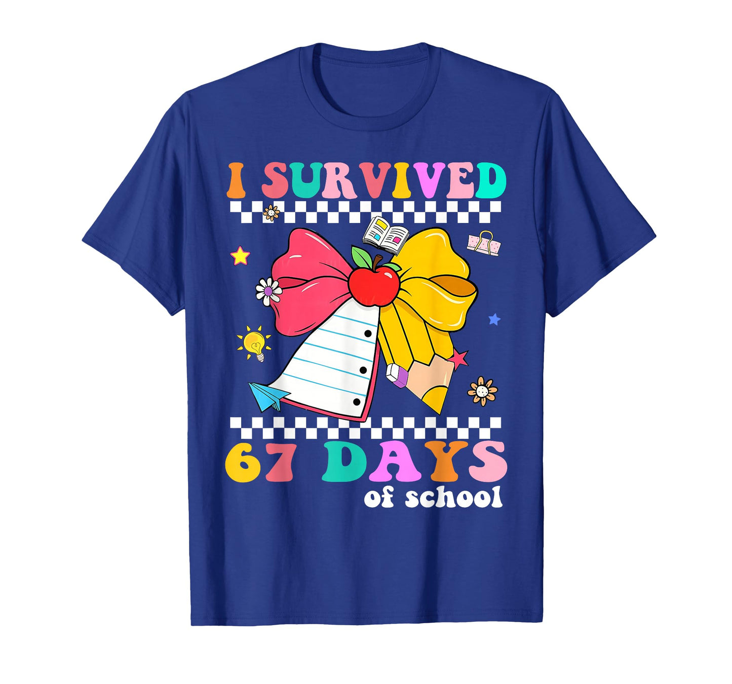 I Survived 67 Day of School Notebook Teachers and Students T-Shirt