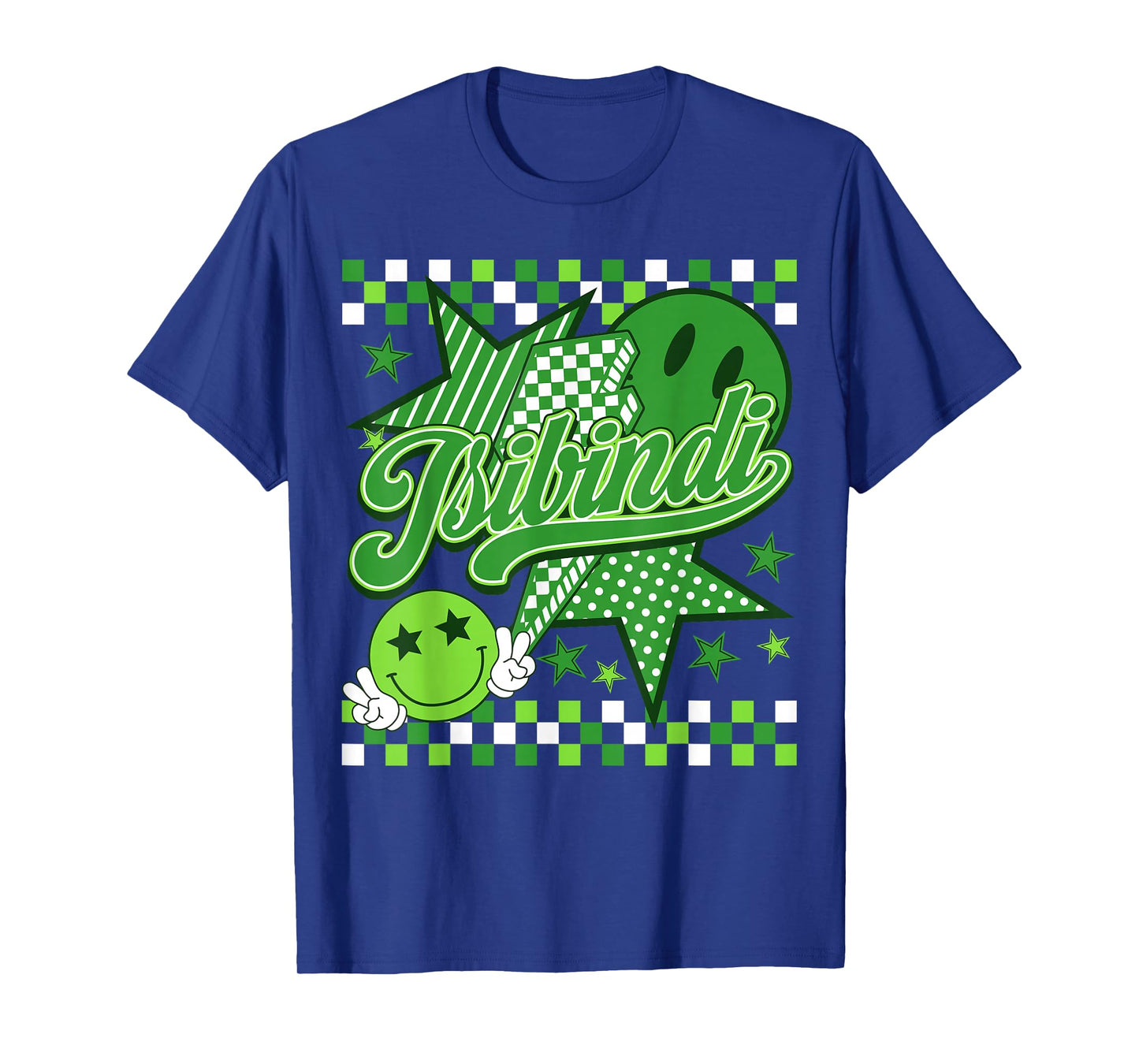 Team Isibindi Checkered Retro School Spirit House Day T-Shirt