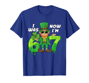 I was 6 Now Im 7 Leprechaun St Patricks Day 7th Birthday Boy T-Shirt