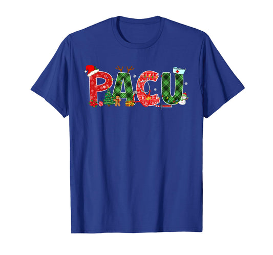 Buffalo Plaid Pacu Nurse Christmas Tree Santa Xmas Pajama T-Shirt