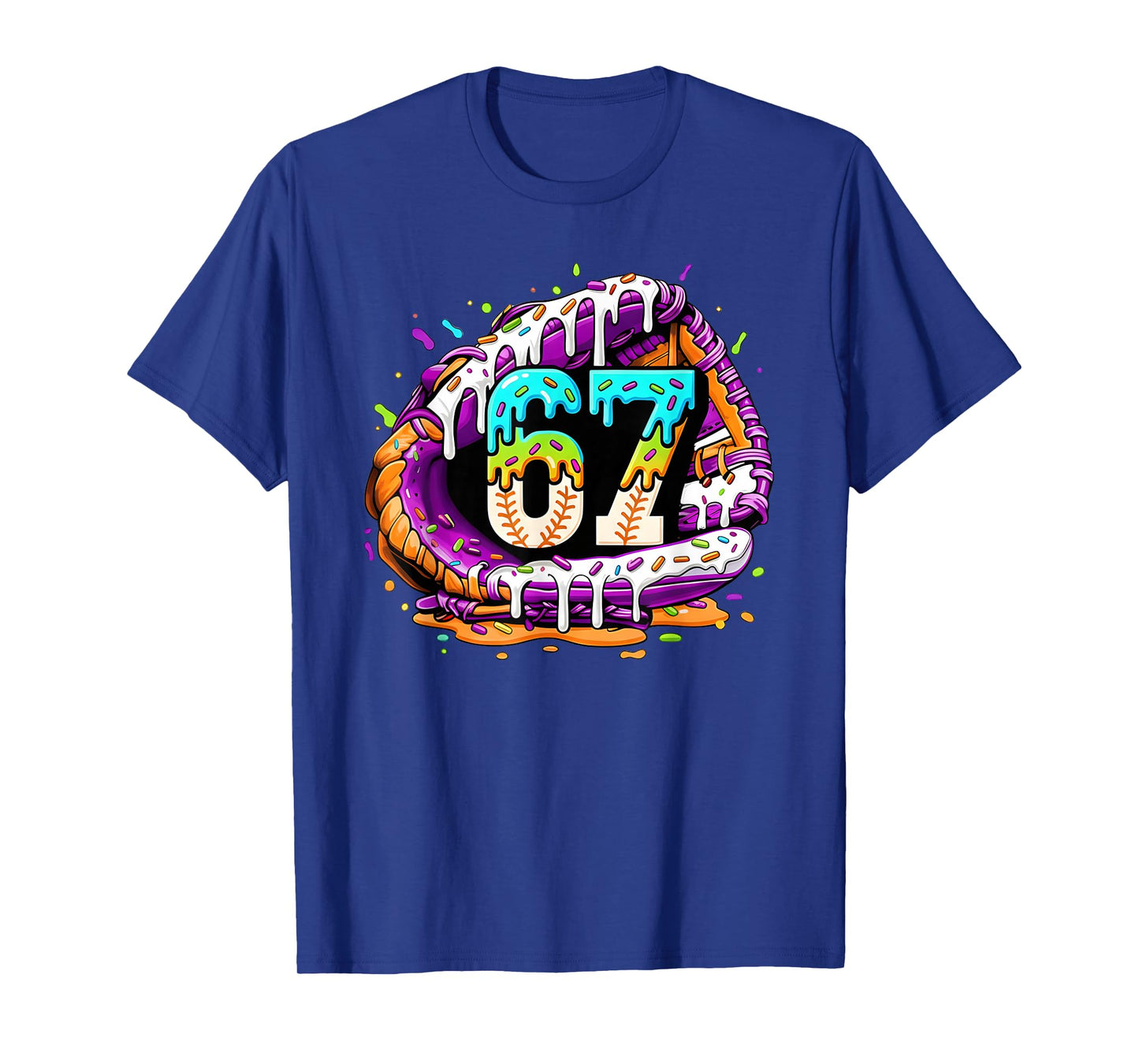 67 Ice Cream Drip Funny Six Seven Player 67th Birthday T-Shirt