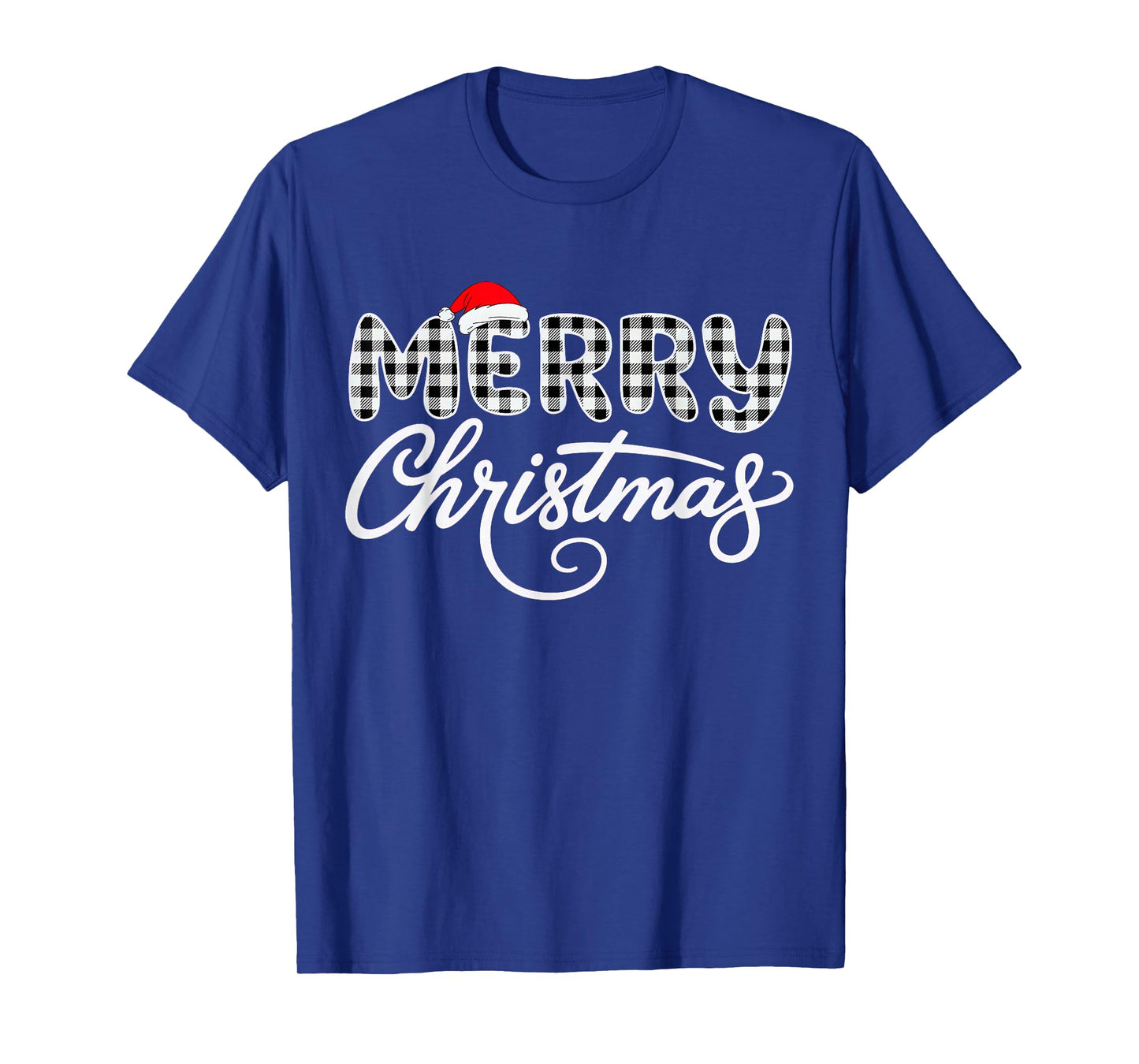 Merry Christmas Buffalo Black and White T-Shirt