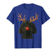 Black Goldendoodle Christmas Lights Santa Hat Black Doodle T-Shirt