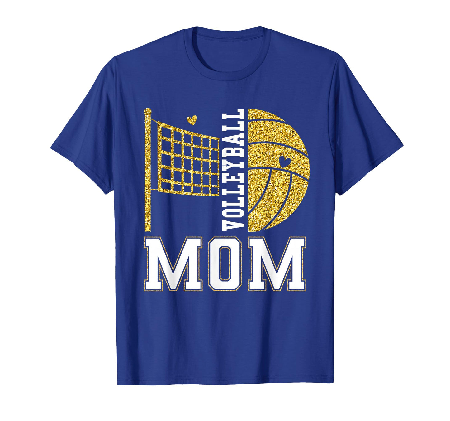 Volleyball Mom Game Day Volleyball Season Mama Girl Gold T-Shirt