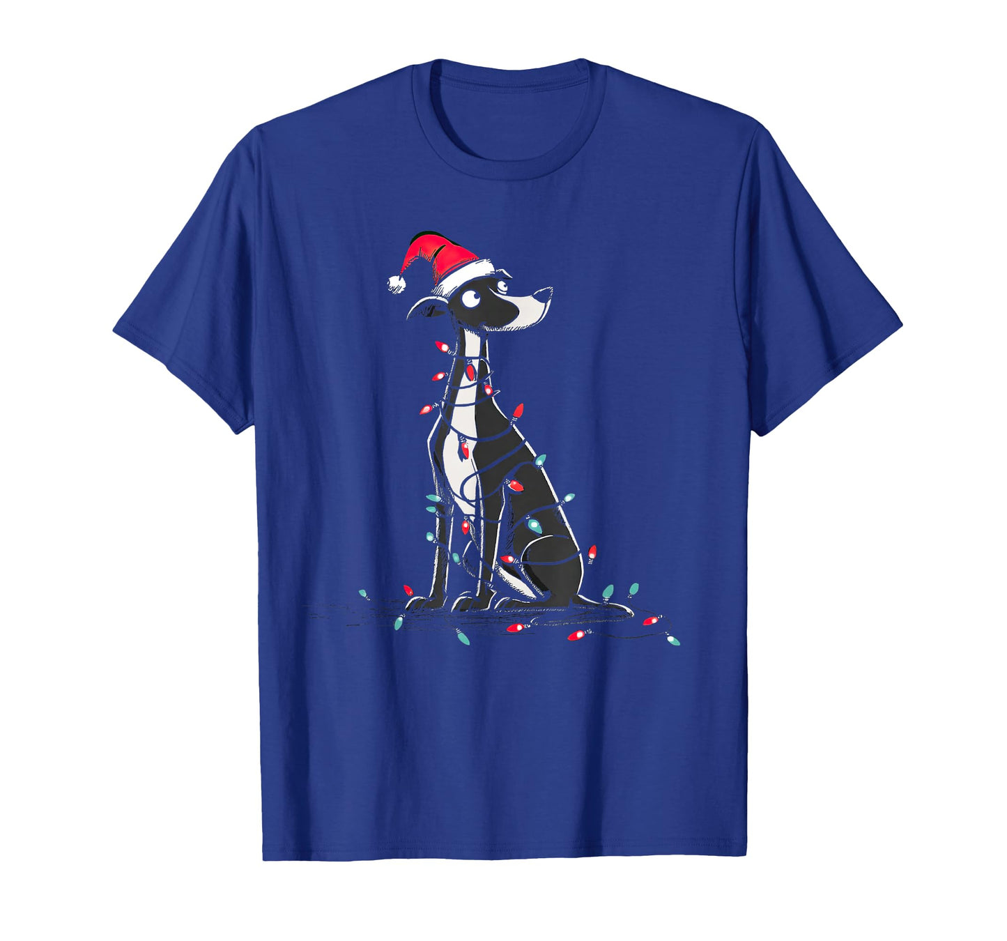 Funny Whippet Christmas Graphics Dog Lights Lover T-Shirt