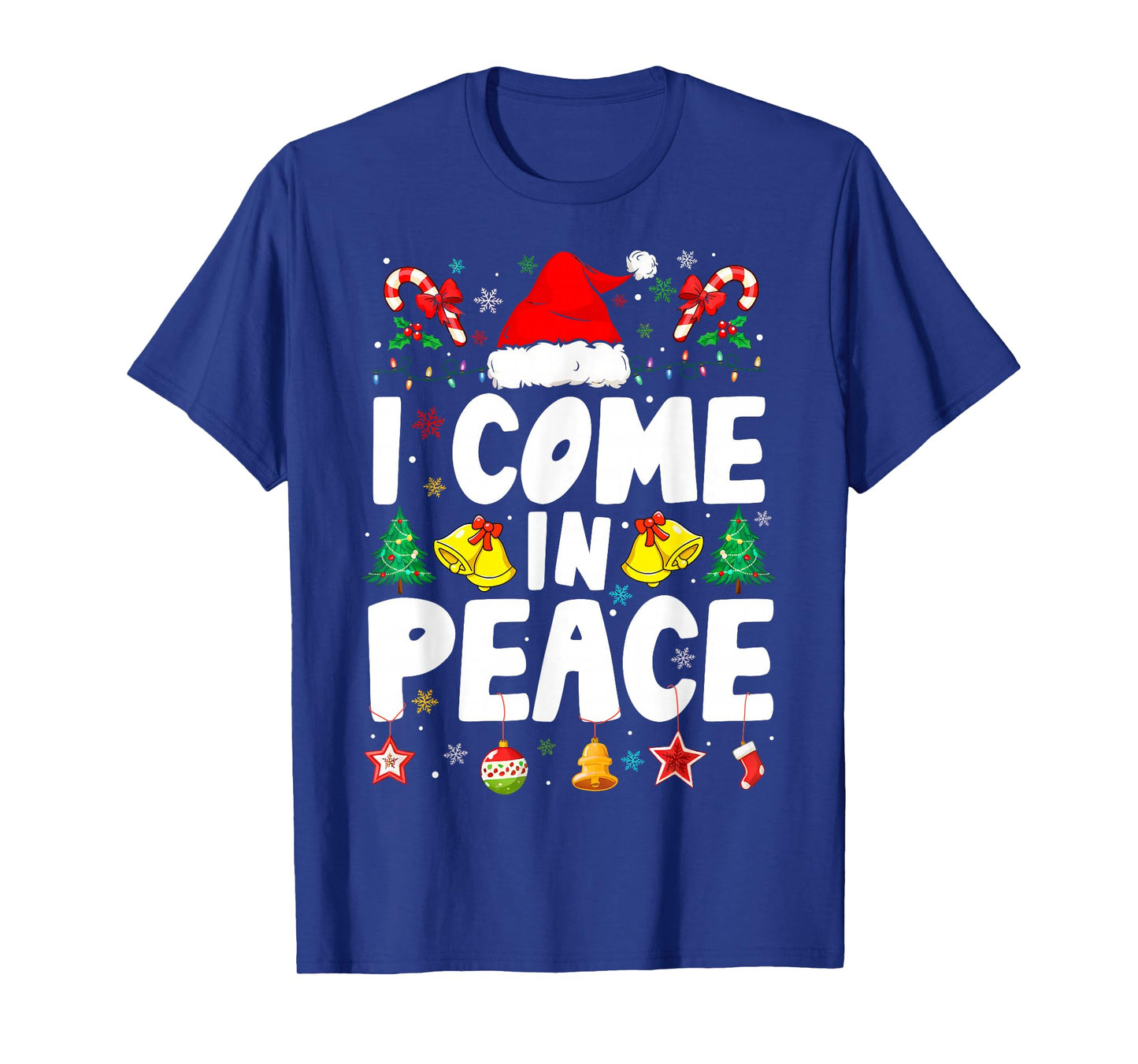 I Come in Peace I'm Peace Funny Couple Matching Christmas T-Shirt