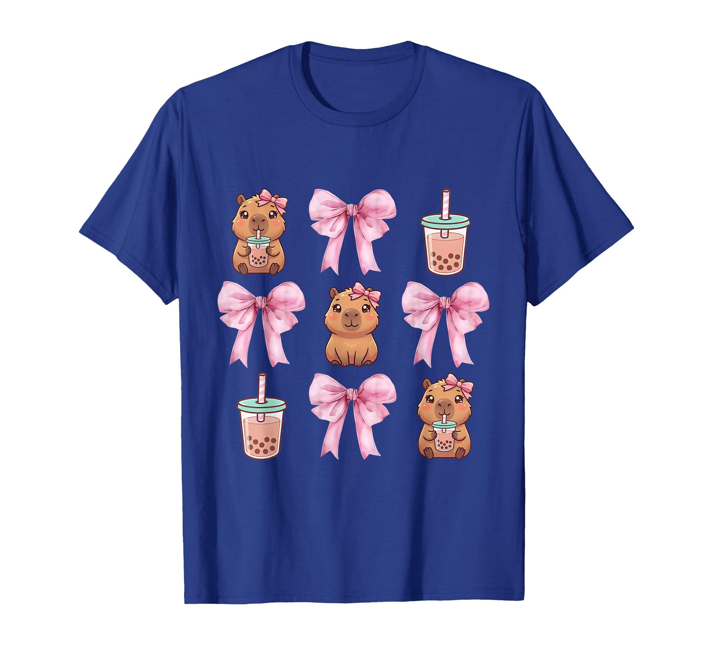 Cute Capybara Kawaii Capybara Drinking Bubble Tea Lover T-Shirt