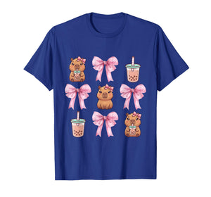 Cute Capybara Kawaii Capybara Drinking Bubble Tea Lover T-Shirt