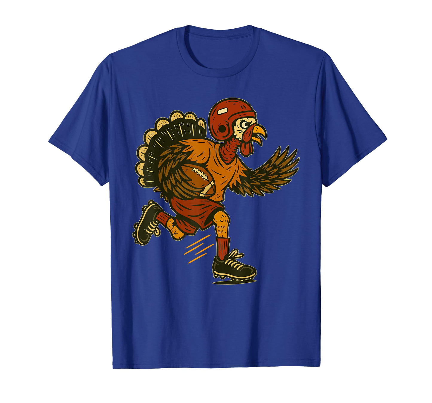 Thanksgiving Turkey Playing Football Men Boys Kids Funny T-Shirt