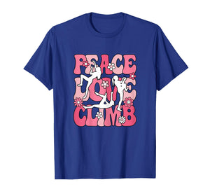 Peace Love Climb Climbing Lover Climber Women Girls Kids T-Shirt