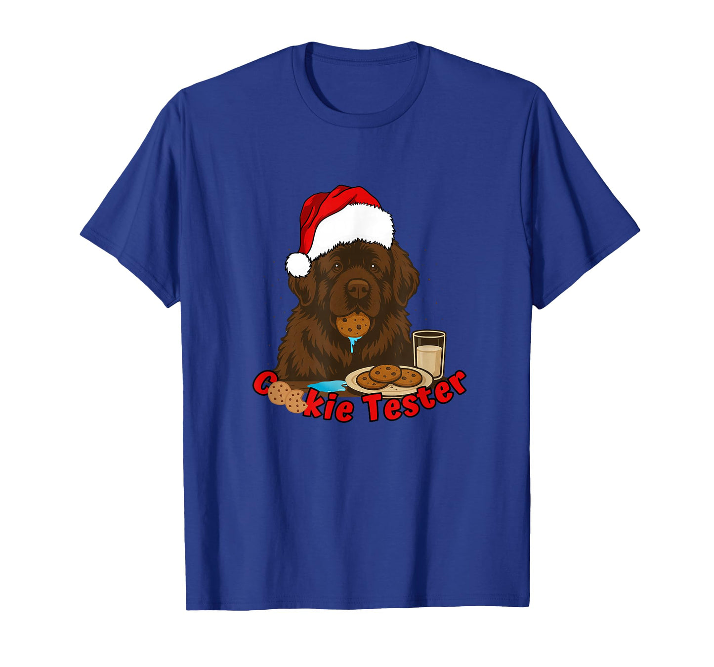 Merry Newfmas Cookie Tester Newfoundland Dog Christmas T-Shirt