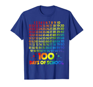 100 Days of School Shirts Teacher Kids Math Number 100th Day T-Shirt