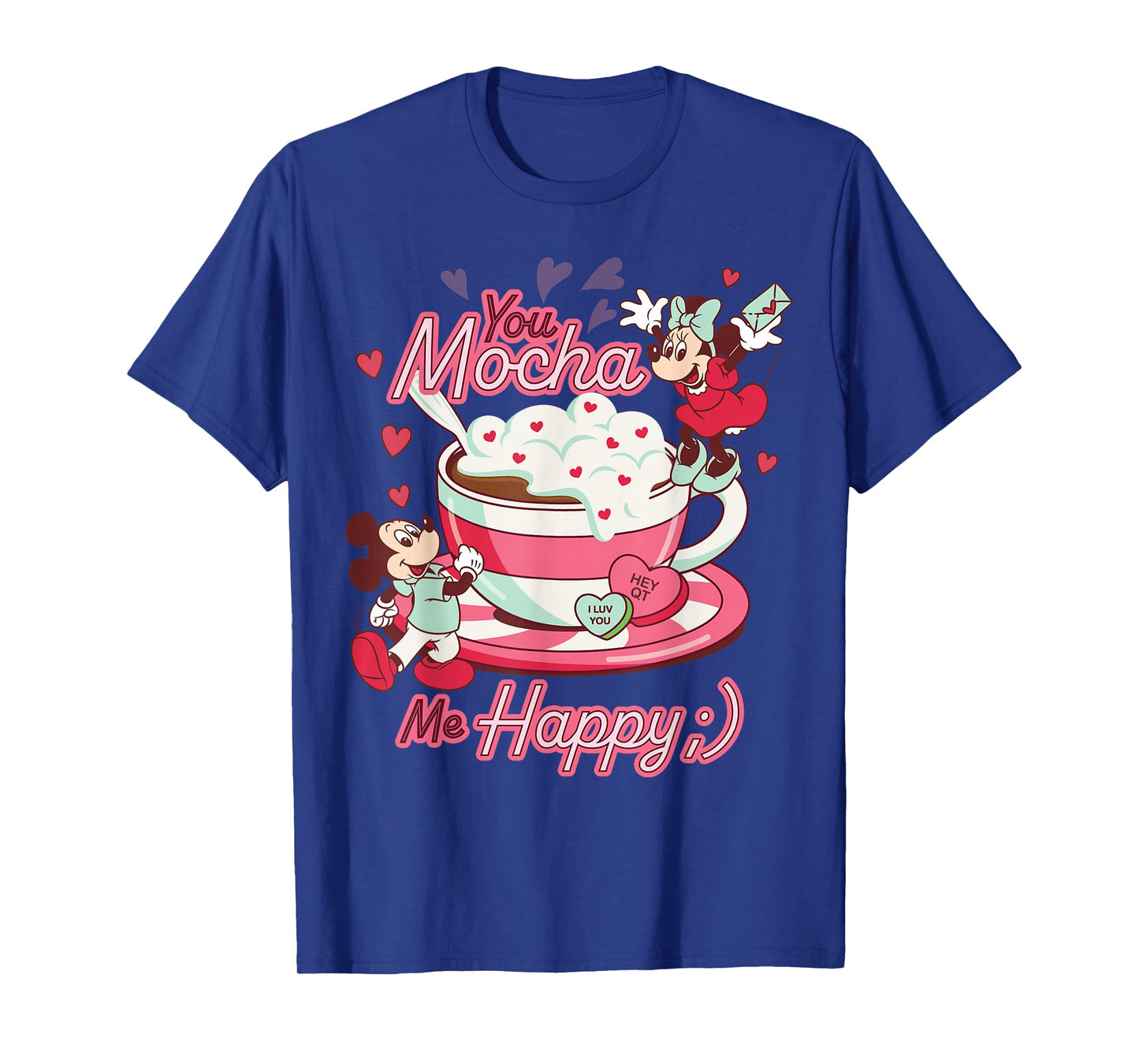 Disney Mickey & Minnie Valentine's Day You Mocha Me Happy T-Shirt