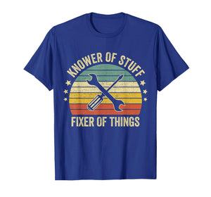 Retro Vintage Knower of Stuff Fixer of Things Funny Mechanic T-Shirt