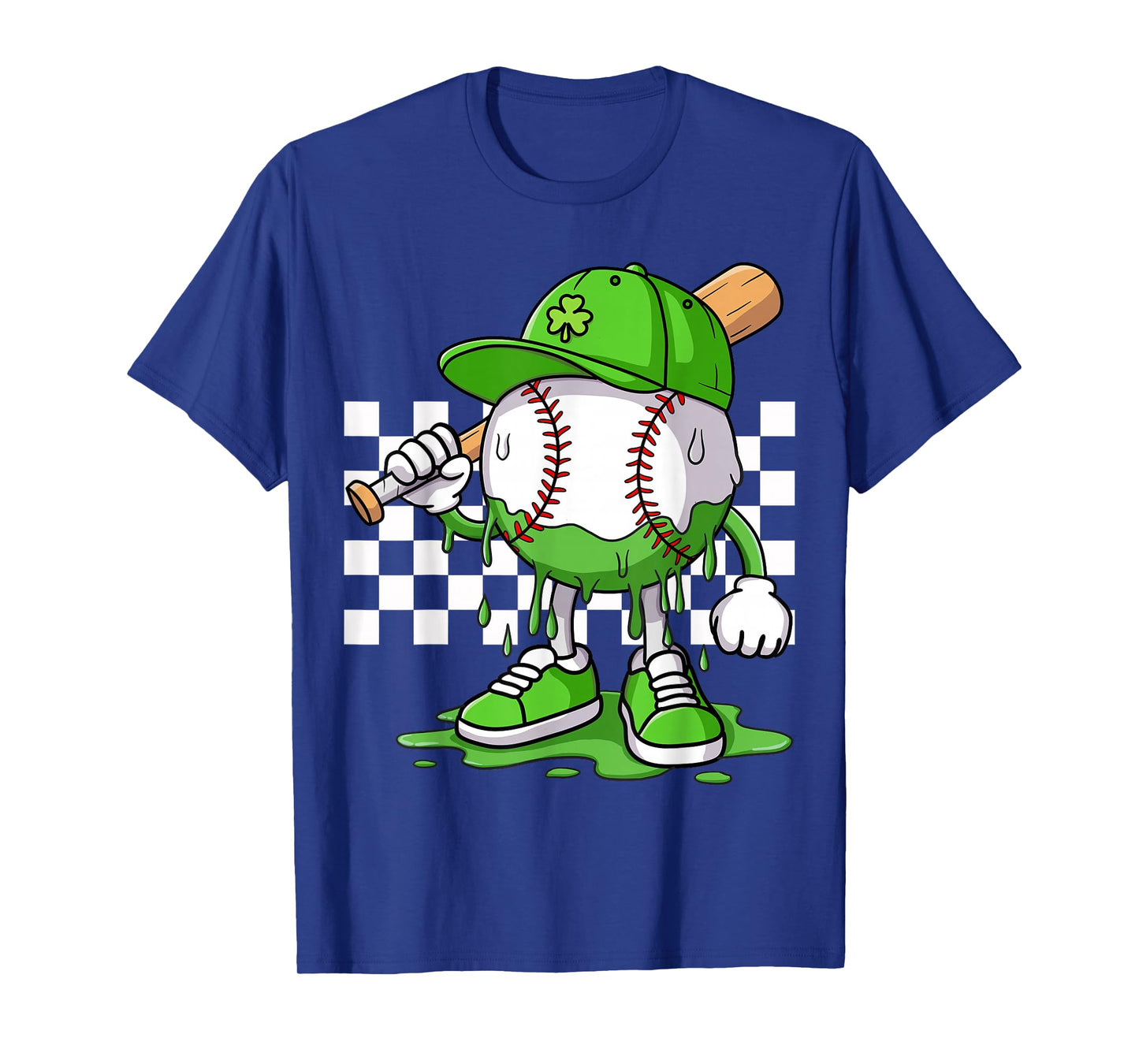 Boys Happy St Patricks Day Kids Baseball Ice Cream Drip T-Shirt