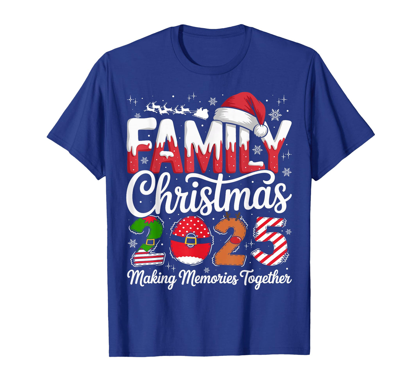 Family Christmas 2025 Matching Outfit Xmas Squad Santa T-Shirt