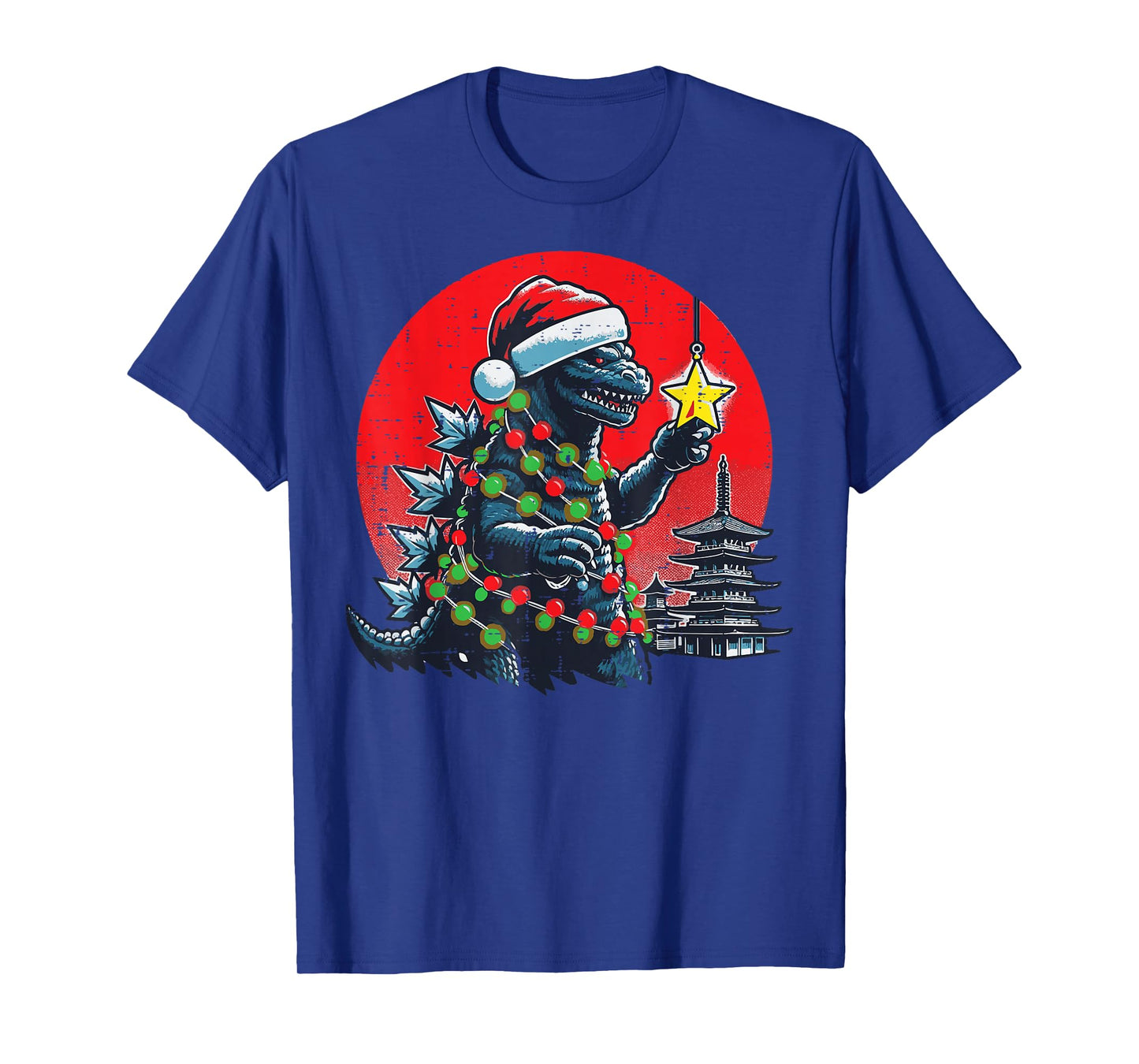 Christmas Japanese Monster Santa Star Xmas Women Kids Men T-Shirt
