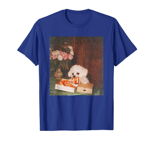 Dog Eating Pizza Funny Dog Meme T-Shirt