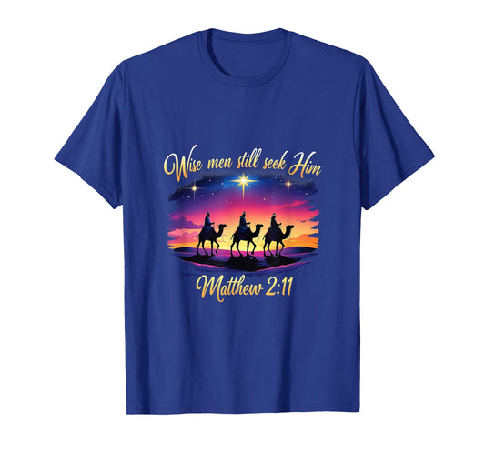 Religious Christmas Wise Men Still Seek Him 3 Kings T-Shirt