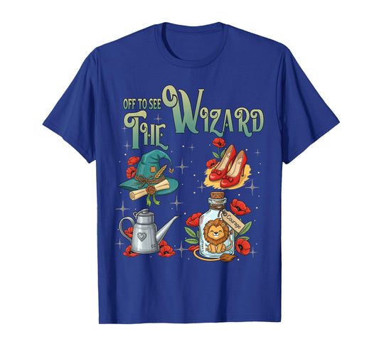 We're Off to See The Wizard Collage Retro Yellow Brick Road T-Shirt