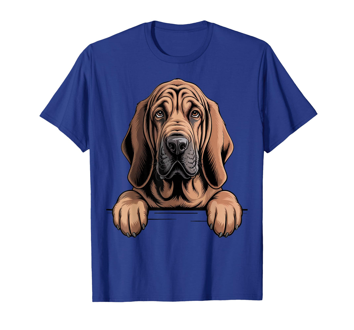 Bloodhound Funny Peeking Pocket Puppy Dog Lover T-Shirt