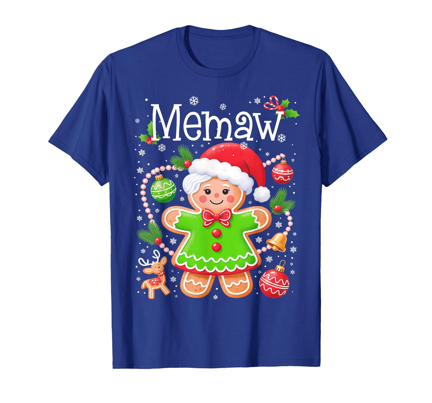 Cute Memaw Gingerbread Family Matching Christmas Cookie Crew T-Shirt