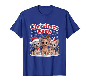 Christmas Crew Puppy Dog Funny Christmas Yorkshire Terrier T-Shirt