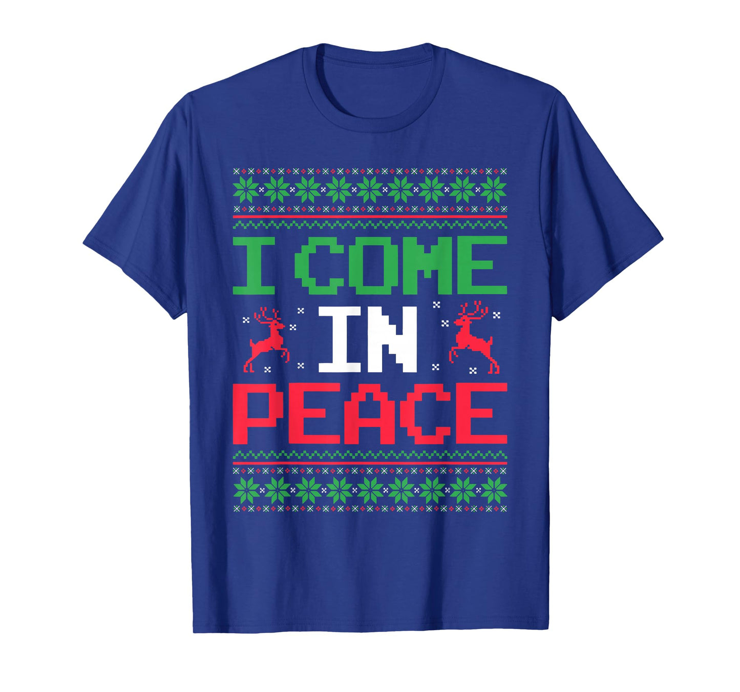 I Come in Peace Couple Matching Ugly Christmas Sweater T-Shirt
