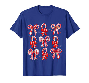Christmas Candy Cane Santa Xmas Kids Toddler Youth Women Men T-Shirt