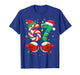 Funny Six Seven 67 Meme 6 7 Christmas Santa Hand Boys Teens T-Shirt