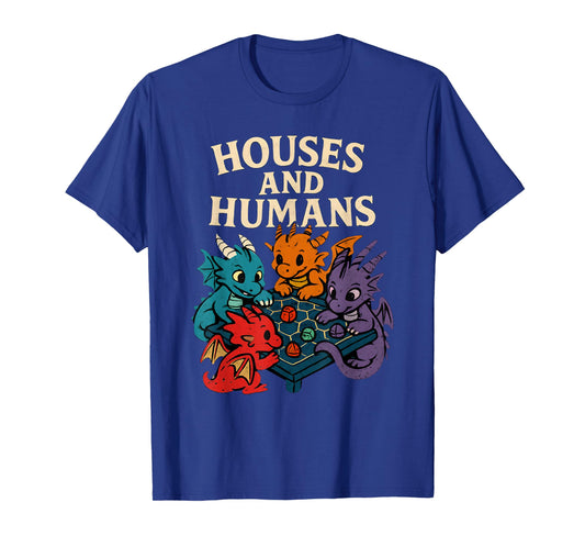 RPG Gamer Houses and Humans Funny Nerdy Men Women Kids T-Shirt