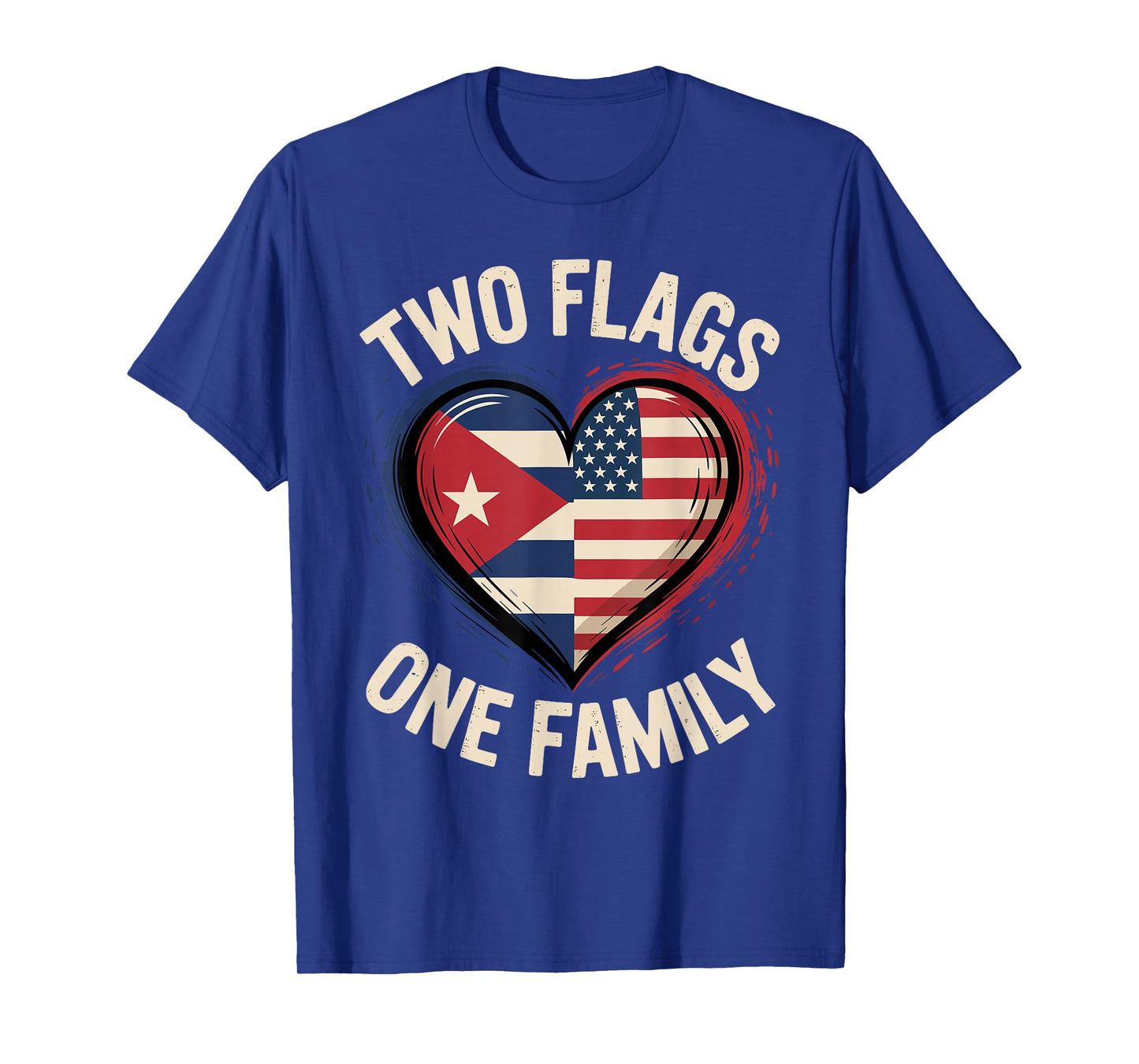 Two Flags One Family American Cuban USA Cuba America T-Shirt