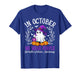 in October We Wear Purple Domestic Violence Halloween T-Shirt