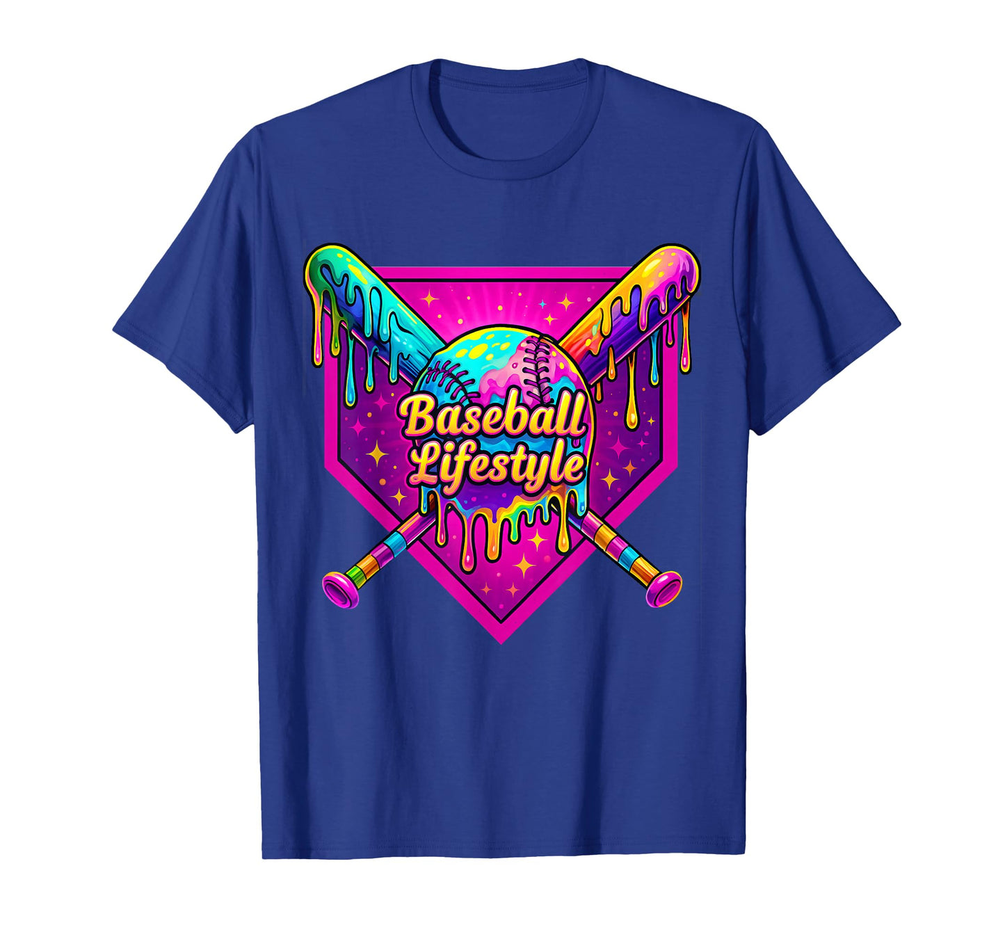 Baseball Lifestyle 101 Apparel Youth Baseball Drip Ice Cream T-Shirt
