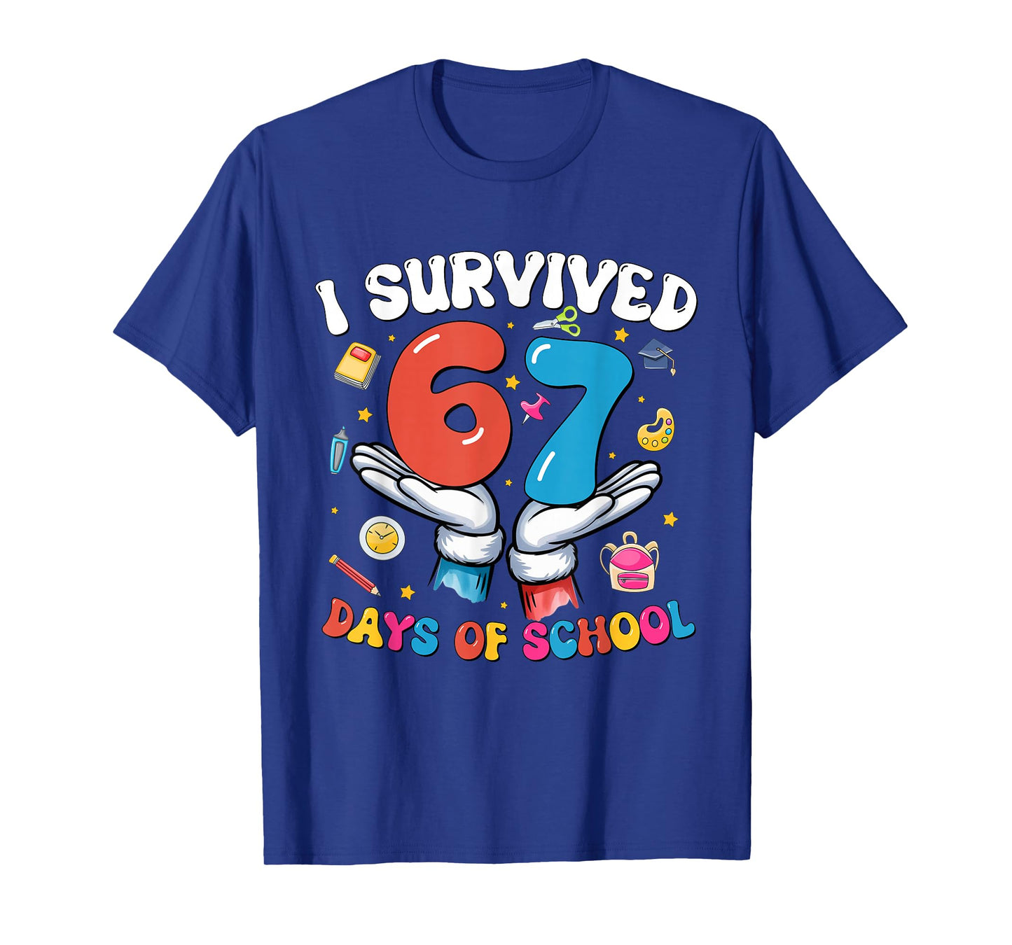 I Survived 67 Days of School Six Seven 67 Gen Z Meme Teacher T-Shirt