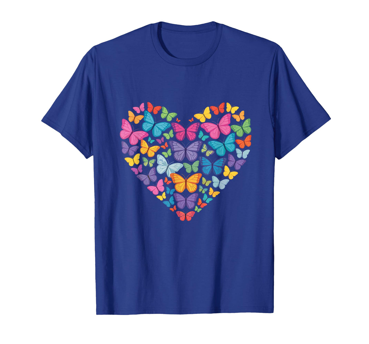 Colorful Butterfly Heart Cute Butterflies for Women Girls T-Shirt
