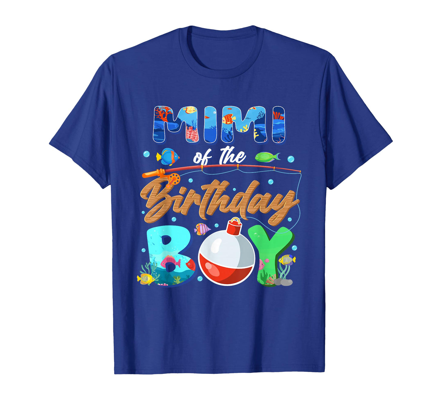 Mimi of The Birthday Boy Fishing Family Matching Bday T-Shirt