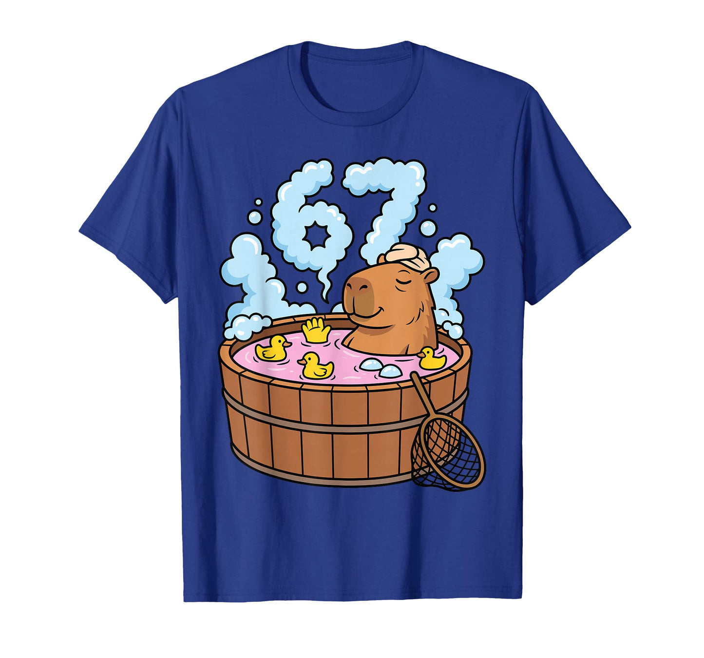 Capybara Bath Tub 67 Relaxed Funny Meme Animal T-Shirt