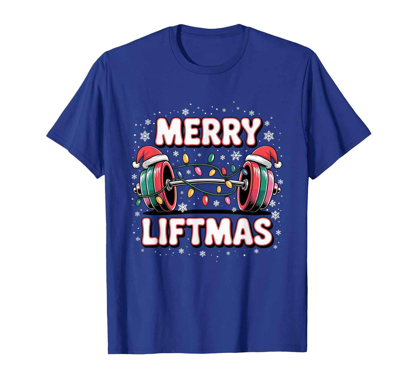 Merry Liftmas Funny Gym Christmas Design T-Shirt