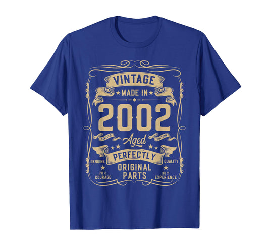 Vintage 2002 24yr 24th Birthday Gifts for Men 24 Years Old T-Shirt