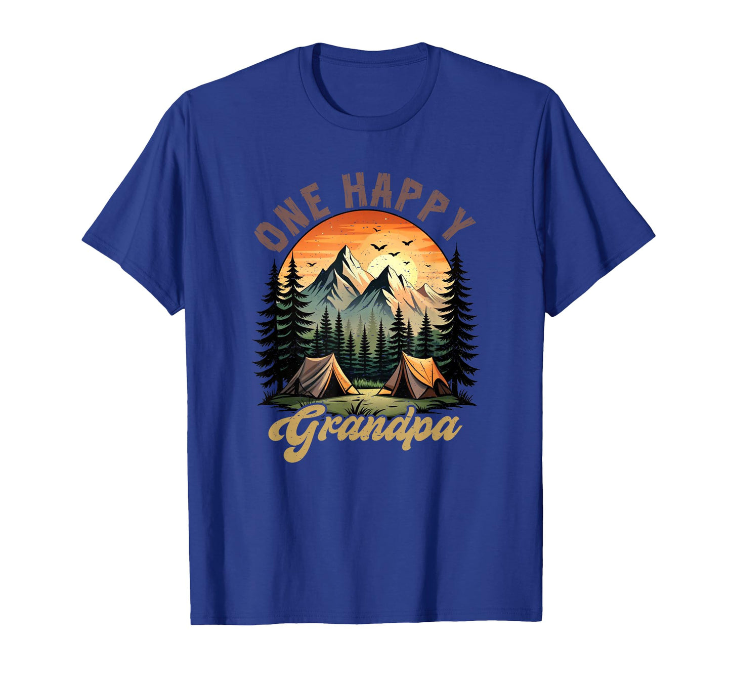 One Happy Grandpa Camper 1St Birthday Camping Bear T-Shirt