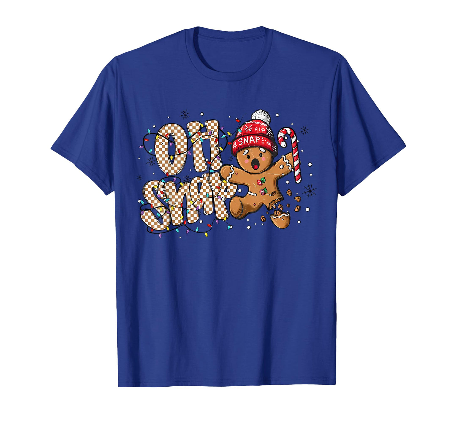 Funny Oh Snap! Christmas Gingerbread Cookie Santa Hat T-Shirt