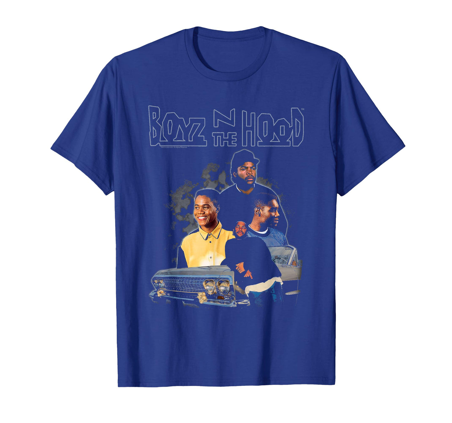 Boyz n The Hood Black and Blue Photo Collage Vintage Movie T-Shirt