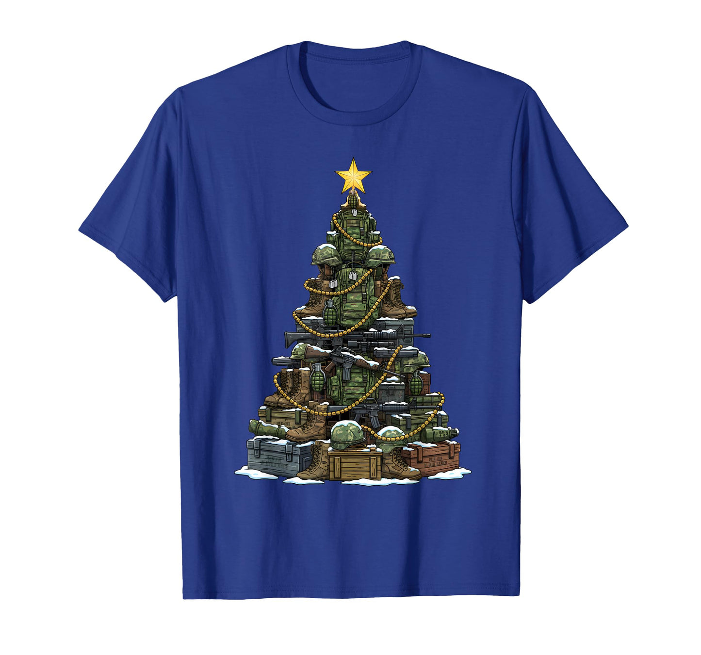 Camouflage Military Christmas Tree Patriotic Courage Honor T-Shirt
