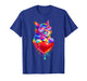 Colorful Cat Holding Heart Drip Valentines Day Kitty Meow T-Shirt