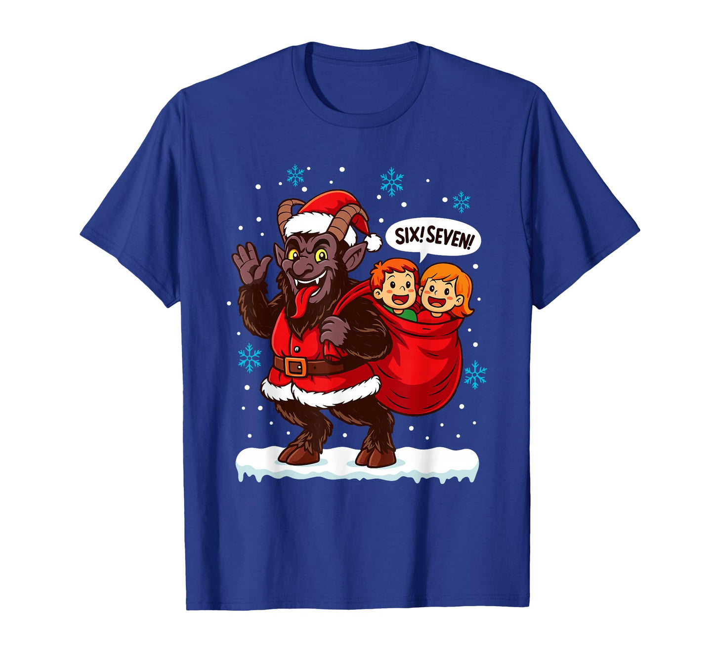 Six Seven Krampus Men Women Kids Ugly Christmas T-Shirt