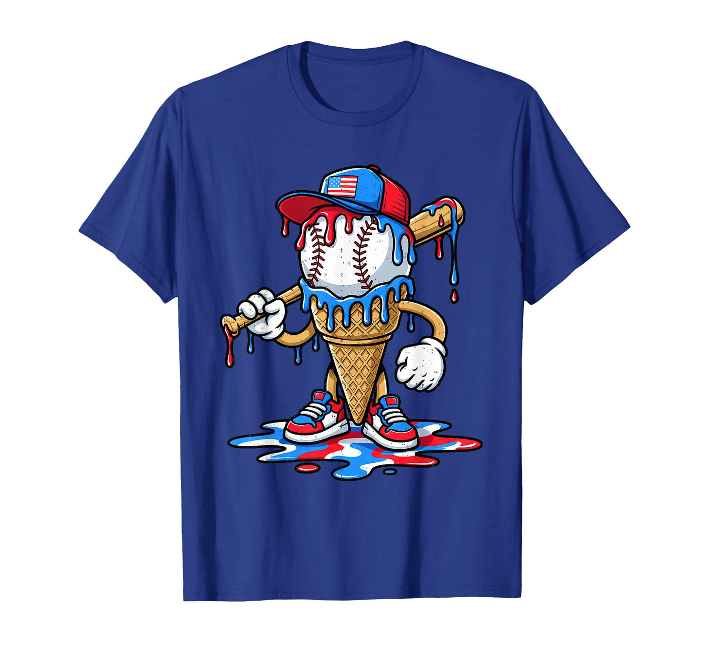 Baseball Lifestyle 101 Sport Drip Ice Cream Youth Boys Girls T-Shirt