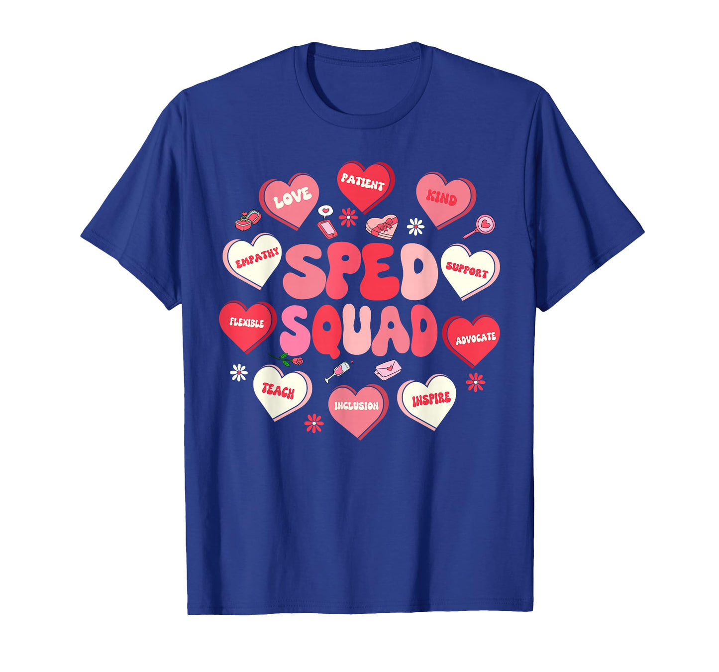 Retro Candy Heart Valentines SPED Teacher Special Education T-Shirt