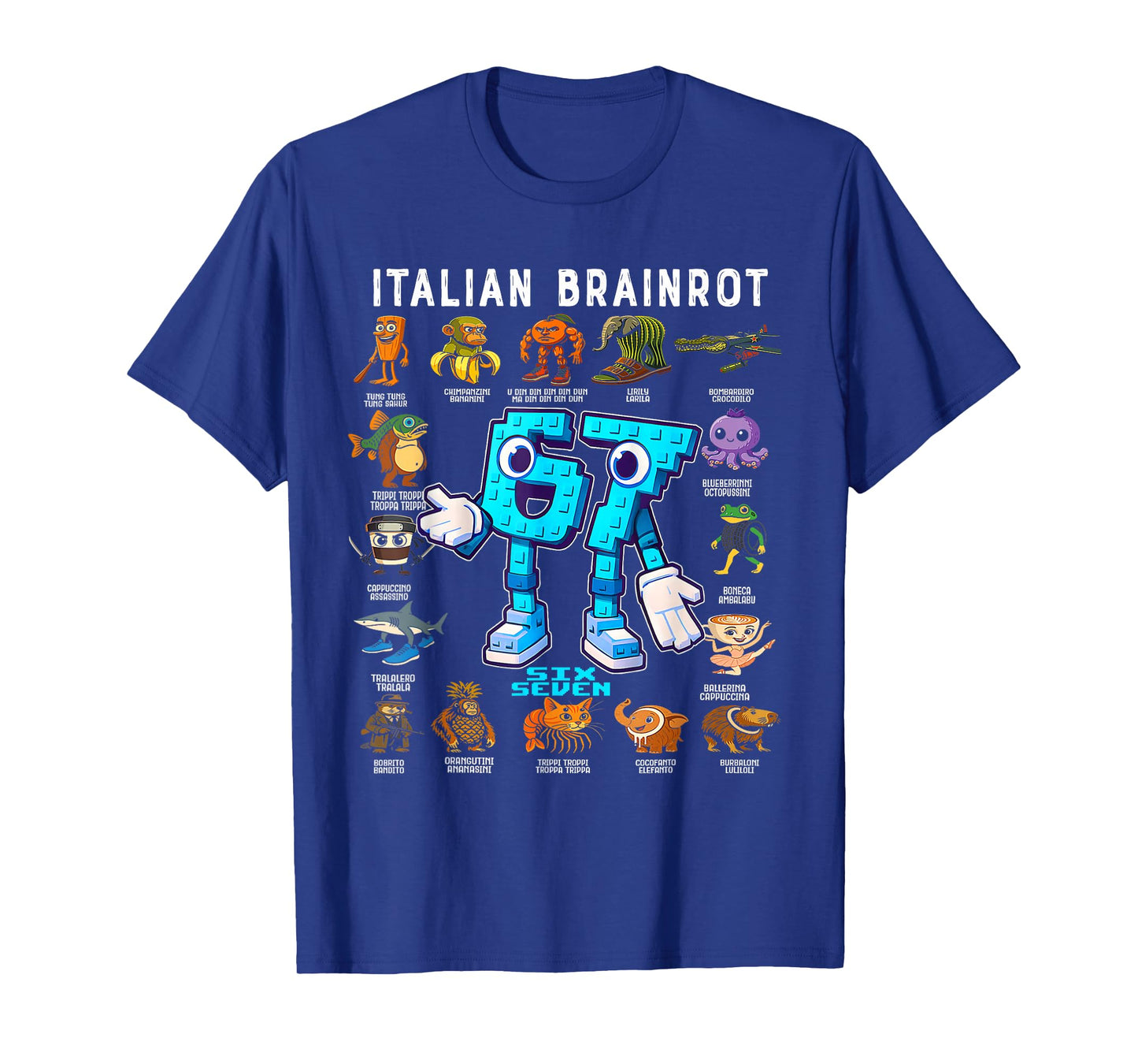 Italian Brainrot Funny 67 Meme Birthday Decoration Kids Boys T-Shirt